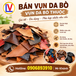 Bán Vụn Da Bò, Vụn Da Bò Thuộc Giá Tốt Cho Xưởng Và Đồ Handmade