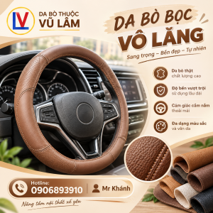 Da Bò Bọc Vô Lăng – Lựa Chọn Da Bền Đẹp Cho Nội Thất Ô Tô